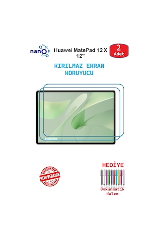Huawei Matepad 12 X 12" İçin Nano Ekran Koruyucu 9h Esnek 2 Adet