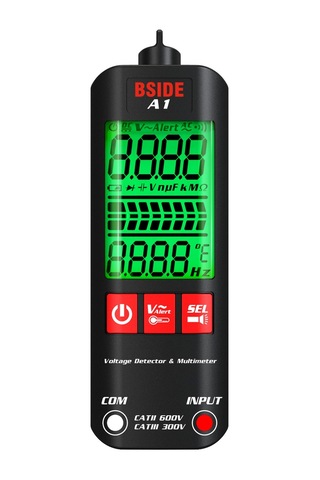 Hallow Bsıde A1 Mini LCD Test Cihazı Voltaj Fermuarsız Kılıf Dijital Multimetre