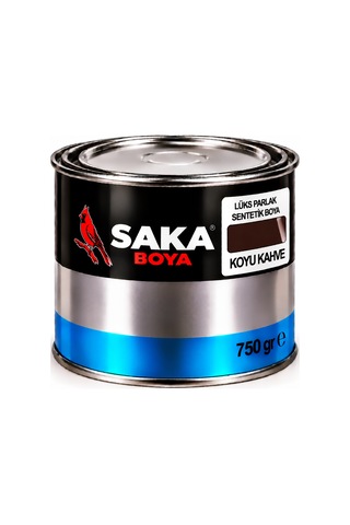 Saka Boya Lüks Parlak Sentetik Boya Koyu Kahve 750 Ml