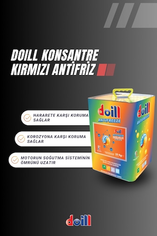 Konsantre - Saf 15 Kilogram Kırmızı Organik Antifriz - G12