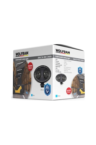 Wolfram Mavi Led Blue Spot Oval Forklift Güvenlik Lambası 20w 10-110v
