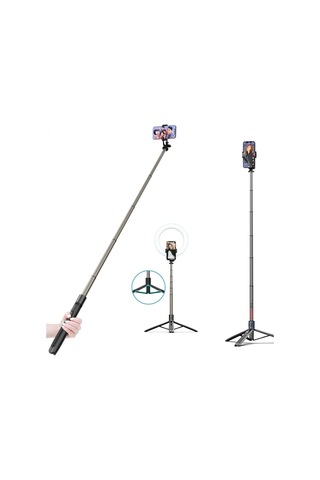 Q6 Katlanabilir Çok Fonksiyonlu Selfie Tripod Vlog Uzaktan Kumandalı 4 1 Android Ios Sku: Smg8690010064660