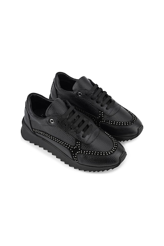 Tamer Tanca Kadın Hakiki Deri Siyah Floter Sneakers & Spor Ayakkabı 1201 4031 Bn Ayk Sk26-27 Syh Fltr/suet Kahverengi