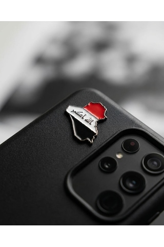 Irak Haritası Ve Bayrağı Tasarımlı 3d Telefon Arka Süs A300120 Diğer