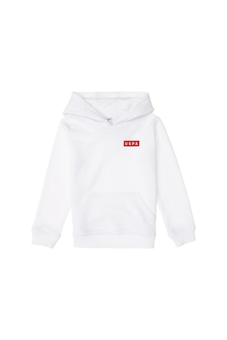 U.S. Polo Assn. Erkek Çocuk Beyaz Kapüşonlu Sweatshirt 50293566-VR013