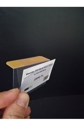 10 Adet Pvc Yapışkanlı Etiketlik Dik Açılı 6x4 Cm Raflar İçin