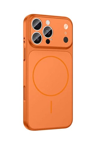 İphone 15 Pro Max Uyumlu Ag Glass Koruyucu Kılıf İphone 17 Pro Max Görünümlü Turuncu