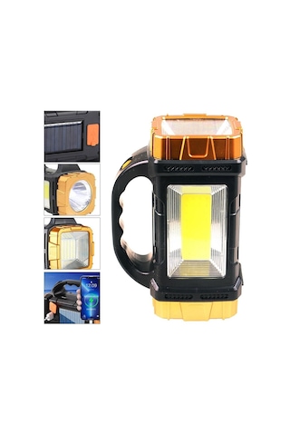 El Feneri Projektör Solar Şarjlı 25w Led+smd+cob Gl-2289