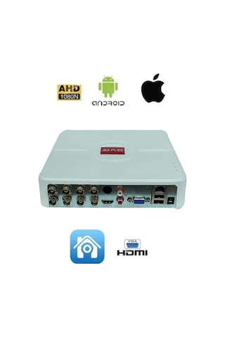 8 Kanal 5mp Dvr Ahd Full Hd 1440p H265 Xmeye Kayıt Cihazı