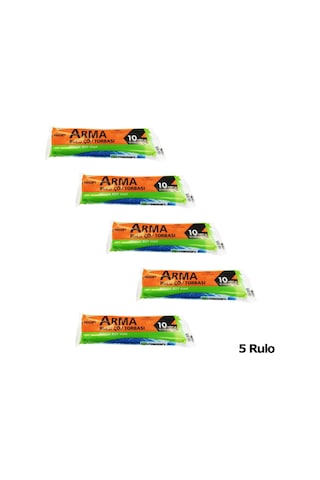 Arma Standart Büyük Boy 50 Litre Çöp Torbası Poşeti / 65 x 80 CM - Mavi - 10 Adetlik 5 Rulo
