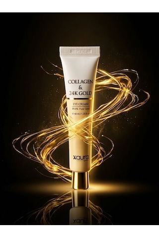 X-aura Beauty 24k Gold & Collagen Göz Çevresi Kremi %99.9 Saf Altın Etkili 40 Ml