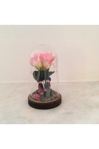 Genç Sevgililer Mika Fanus Teraryum Detaylı Dekoratif Biblo