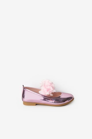 Le Mabelle Pembe Tül Çiçekli Kız Çocuk Ayakkabı Pembe