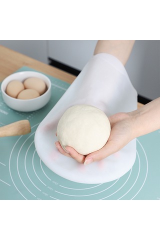 Yapışmaz Hamur Karıştırıcı Çantası Yeniden Kullanılabilir Silikon Yoğurma Hamur Çantaları Ekmek Hamuru Pizza İçin Zehirsiz Çok Fonksiyonlu Pişirme Aleti Çantası Gıda Saklama Çantası Diğer