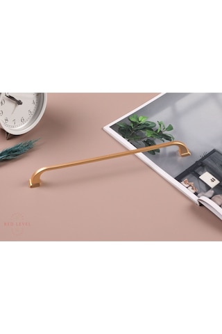 Defne 224 Mm Mat Altın Modern Kulp Modelleri Lüks Country Mutfak Dolap Çekmece Mobilya Kulbu Altın