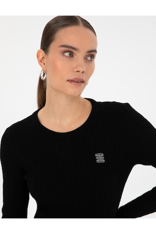 Pierre Cardin Kadın Siyah Kazak /triko 50317072-vr046 Siyah
