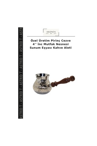 Özel Üretim Pirinç Cezve 4'' İnc Mutfak Nesnesi Sunum Eşyası Kahve Aleti
