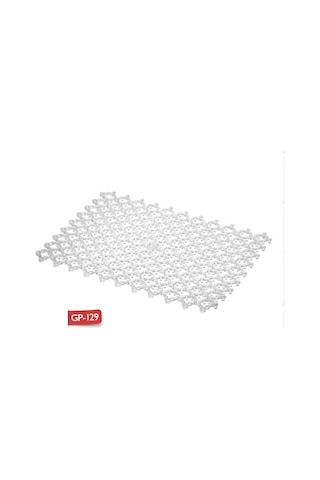 10 Adet Kırılmaz Plastik Yer Karosu Islak Zemin Koruma Yer Izgarası 20x25 Cm Şeffaf Renk Şeffaf