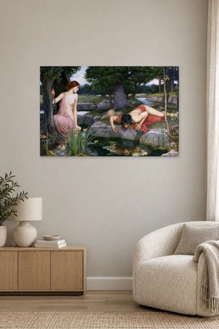 Fida Waterhouse Ekho Ve Narkissos Canvas Tablo Çok Renkli