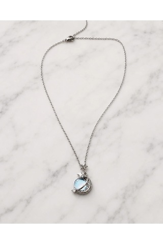 Gökyüzü Temalı Opal Kolye Çok Renkli