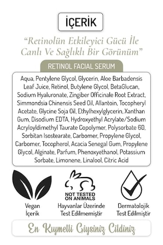 Elaine Perine %2 Retinol Serum Kırışıklık Önleyici Akne Yaşlanma