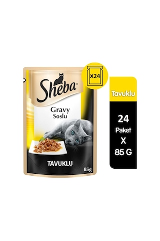 Sheba Selection Tavuk Etli Pouch Yetişkin Kedi Yaş Maması 24 x 85 G