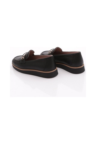 Dgn 410 Kadin Loafer Ayakkabi Siyah Napa