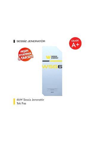 Werer Energy 6kW LiFePO4 Lityum Demir Fosfat Tek Faz Sessiz Jeneratör