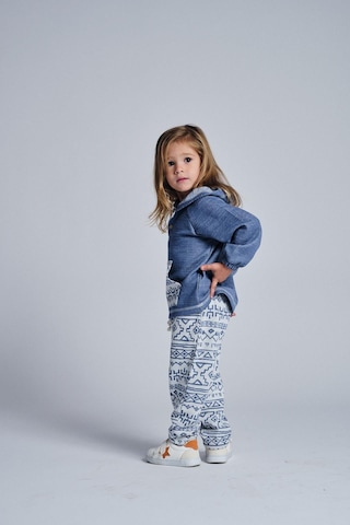 Etnik Desen Kanguru Cepli 2 Li Takım İndigo