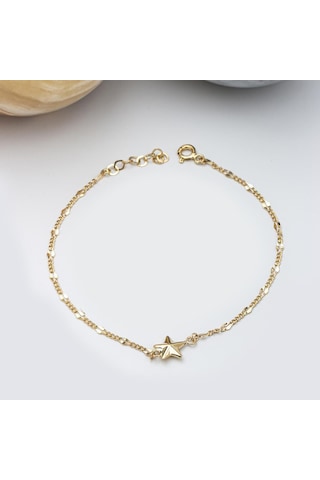 Altın Şimal Yıldızı Bileklik BL0807 Sarı Altın