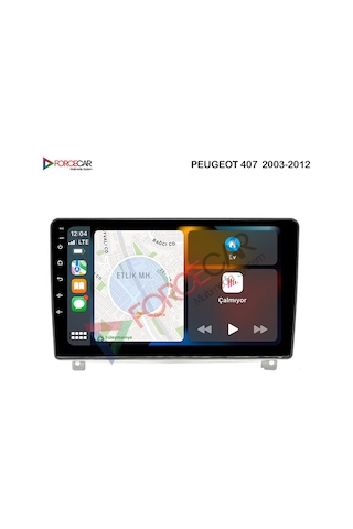 PEUGEOT 407 ANDROİD MULTİMEDYA 2_32 KABLOSUZ CARPLAY