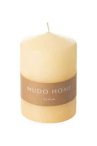 Mudo Home Sütun Mum Krem 7x10cm 696123