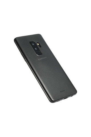 Galaxy Uyumlu S9 Plus Kılıf Lollipop İnce Pürüzsüz Mat Yüzey Kılıf Transparan Siyah Transparan Siyah