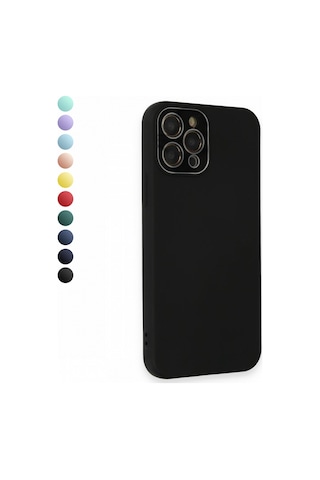 FitCase Apple Uyumlu iPhone 12 Pro Max Glass Kamera Korumalı Lansman Silikon Kapak