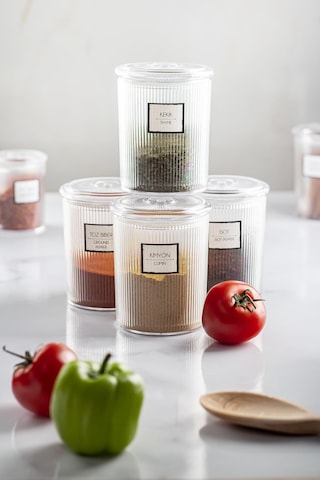 12'li Barok Yuvarlak Baharat Kavanoz Seti & Saklama Kabı & Erzak Kabı 12 250 Ml