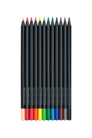 Faber-castell Black Edition Renkli Kalemler - 12 Sayı, Siyah Ahşap Ve Süper Yumuşak Çekirdek Kurşun, Yetişkin Boyama, Sanatçılar Ve Yeni Başlayanlar İçin Profesyonel Kalite Renkli Kalemler 124-Pembe