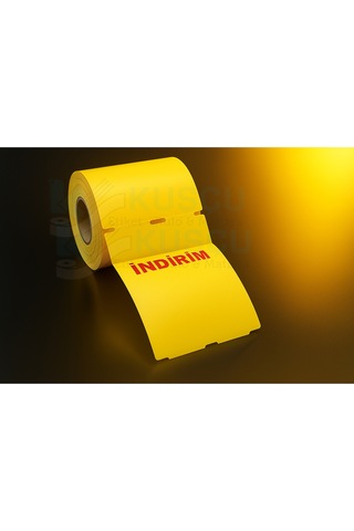135x100 250'lik Orta Delikli/çentikli 'indirim' Lamine Karton Raf Etiketi 1 Adet Diğer