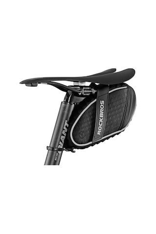 Rockbros C16 1L Mtb Bisiklet 3D Sele Çantası Su Geçirmez Yansıtıcı Darbeye Dayanıklı Bisiklet Sele Çantası - Siyah