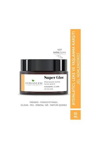 Herbaderm Super Glow Leke Oluşumuna Karşı Cilt Tonu Eşitleyici Nemlendirici Jel Krem 50 ML