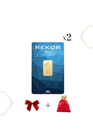 2 Adet 10 Gr 24 Ayar  Altın Rekor