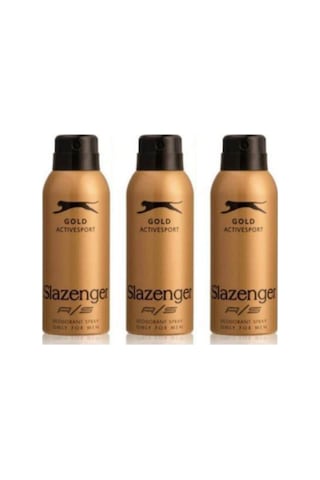 Slazenger Active Sport Gold Erkek Sprey Deodorant 3 x 150 ML