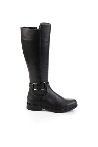 Bambi Siyah Hakiki Deri Kadın Çizme K03586000403 Siyah