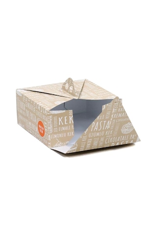 Saplı Turta Kutusu No:1 22x22x13 Cm - 50 Adet