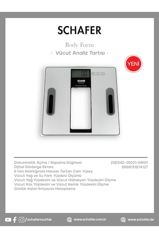 Schafer Body Form Vücut Analiz Tartısı Baskül