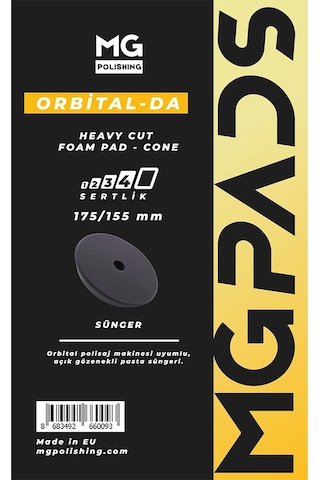 Mg Pads Orbital Ağır Kesim Pasta Süngeri Gri - 175/155 Mm