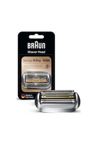 Braun Elektrikli Tıraş Makinesi Başlığı Yedek Parçası, 94m Gümüş, Erkekler İçin Series 9 Pro Ve Series 9 Elektrikli Tıraş Makineleriyle Uyumlu