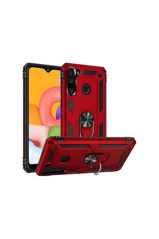 Samsung Uyumlu Galaxy A21 Kılıf Zore Vega Kapak Gri