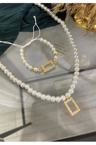 Gram Altınlık İnci Set Kolye 60 Cm Çok Renkli