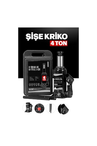 Pro Black Seri Çelik Şaseli Çift Dişli Özel Çantalı 4 Ton Hidroli