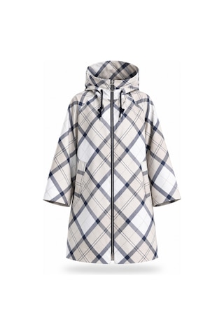 Lacivert Ekose Desenli Parka Ceket 2723